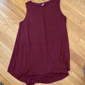 Old Navy Luxe Swing Tank (Burgundy, XS)